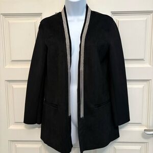 Zara Black Blazer with Silver Accents